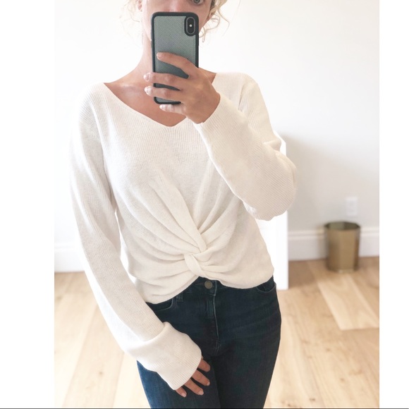 WESTLAKE Long Sleeve Twist Knot Sweater - Picture 2 of 6